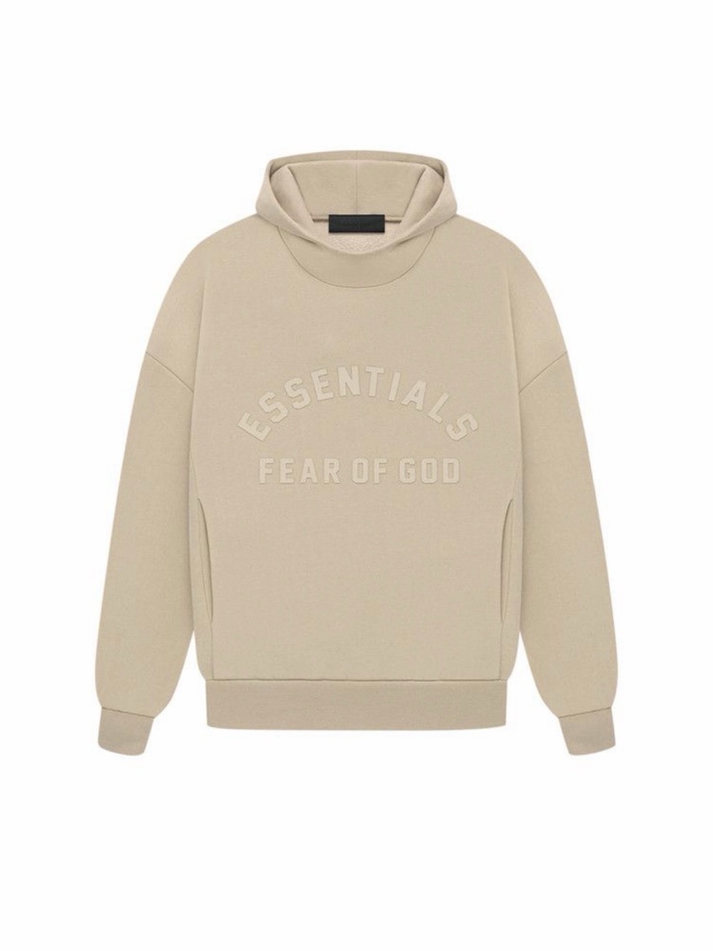 Fear of God Essentials Beige Hooded Pullover Sweatshirt